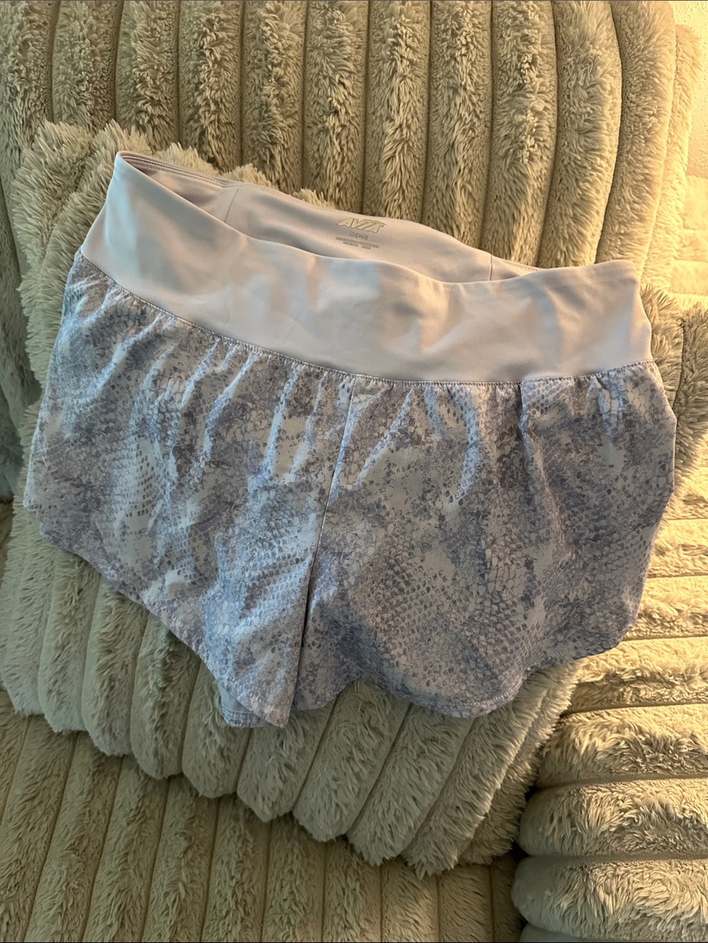 Avia Light Lavender Patterned Athletic Shorts